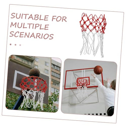 Kisangel 2pcs Heavy Duty Basketball Net Replacement and Moisture-Resistant Basketball Frame Net Easy to Install for Indoor and Outdoor Use