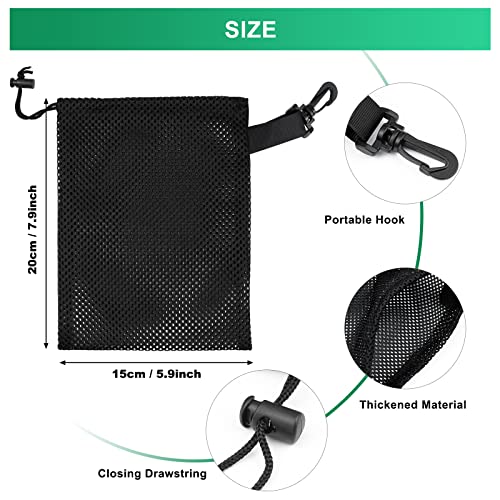 20 PCS With Clips Mesh Drawstring Bags, Portable Nylon Storage Bags for toy,Sports Storage,Outdoor activities etc. (5.9x7.9in) - size: 20Pcs / 5.9x7.9in