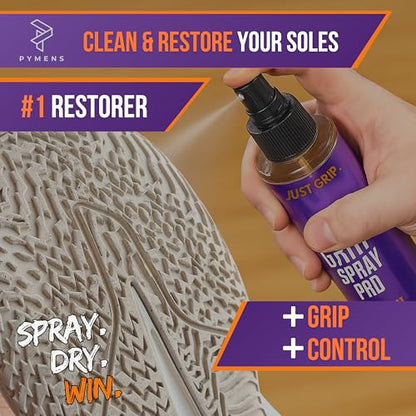 Grip Spray Pro 4oz – #1 Grip Spray for Basketball Shoes + Microfiber Towel – Basketball Grip Spray | Anti-Slip Shoe Grip Spray for Indoor & Outdoor Courts