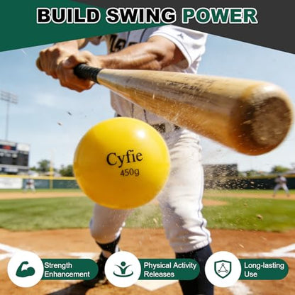 Cyfie Weighted Baseballs for Hitting Training, Heavy Balls for Batting Practice, Weighted Softballs for Strength & Swing Speed Training, Baseball Training Equipment for Players & Coaches