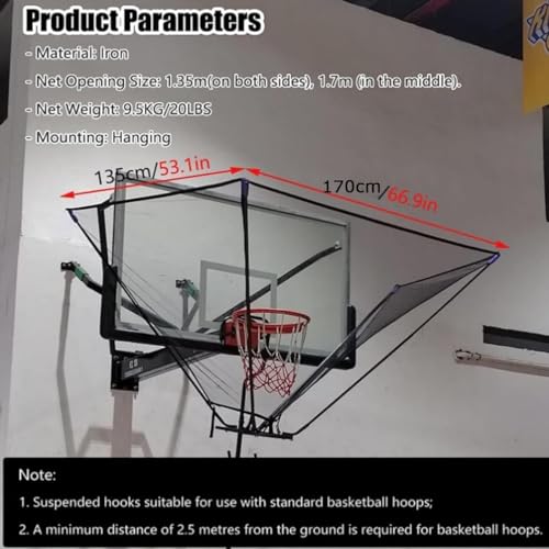 Basketball Practice Network Basketball Shooting Machine Suspended Basketball Rebound Attachment Preserve Shooting Position Children Youth Adult Basketball Training Equipment