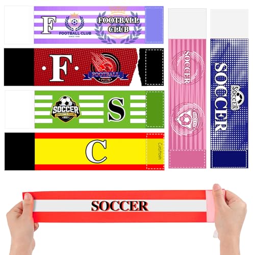 Solarix Custom Soccer Armband, Personalized Team Logo & Name Tag, Waterproof Reusable, Sports Souvenir for Kids Youth & Adults