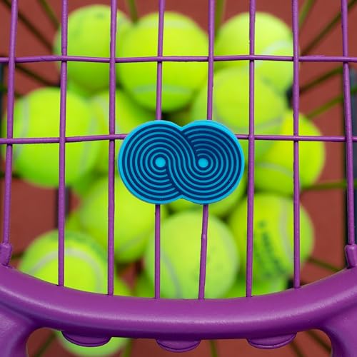 Get A Grip Tennis Dampeners – Vibration Dampener for Tennis Rackets – Shock Absorbing, Reduce String Vibration & Improve Feel – Fun, Colourful, Retro Designs – Tennis Accessories Gift - color: Drop The Beat
