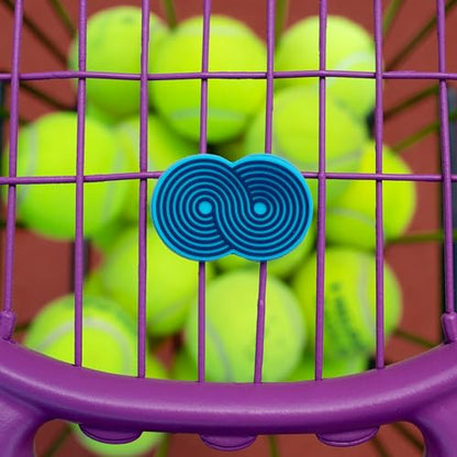 Get A Grip Tennis Dampeners – Vibration Dampener for Tennis Rackets – Shock Absorbing, Reduce String Vibration & Improve Feel – Fun, Colourful, Retro Designs – Tennis Accessories Gift - color: Drop The Beat