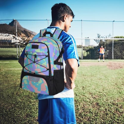 Goloni Soccer Backpack,Basketball Backpack with Ball Compartment & Shoe Compartment,Backpack for Basketball,Soccer - color: Green Camouflage