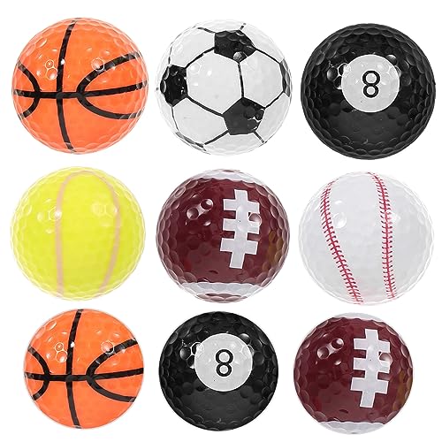 UKCOCO Golf Practice Balls Rubber Training Balls for Golfers Sports Design Resistant to Wear and Impact for Driving Range and Skill Improvement Random Color
