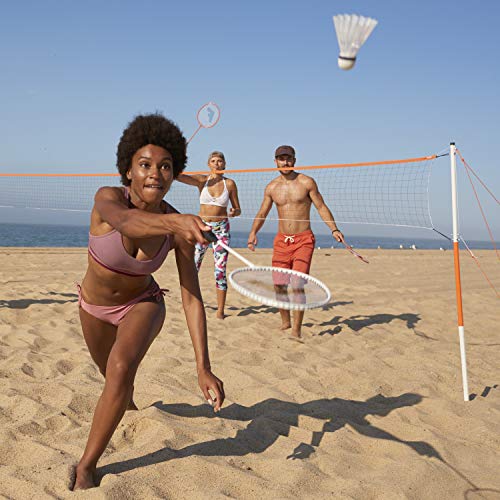 Franklin Sports Badminton Net Sets - Outdoor Backyard + Beach Badminton Net + Equipment Set - (4) Rackets + (2) Birdies + Portable Net Included - Adults + Kids Set - style: Starter