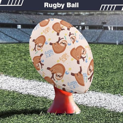 SYtrade Recreational Football Game Footballs PU Composite Leather Footballs for Training Indoor Outdoor - color: Little Sloth Moon Star