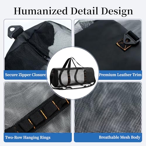 KOKKOYA Diving Scuba Surfing Snorkeling Dive Mesh Beach Bag Duffle Bags with Zipper and Adjustable Shoulder Strap 43L and 113L Options for Travel Fitness Camping Swim Gym Gears Balls