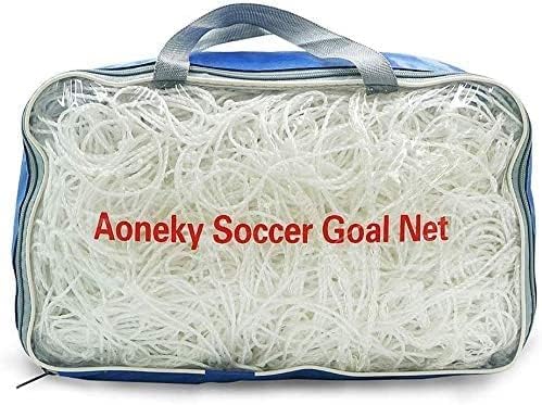 Aoneky Soccer Goal Net - 24 x 8 Ft - Full Size Football Goal Post Netting - NOT Include Posts - size: 8 X 6 Ft - 0.08 in Cord