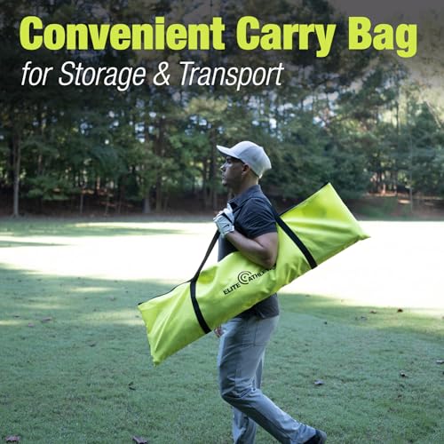 Square Golf Net, 10 x 7 ft Practice and Chipping Net With Target Pocket and Carry Bag for Backyard, Garage, and Indoors