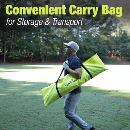 Square Golf Net, 10 x 7 ft Practice and Chipping Net With Target Pocket and Carry Bag for Backyard, Garage, and Indoors