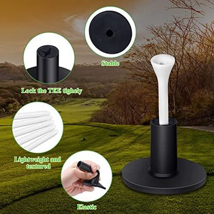 Sosation 23 Pieces Rubber Golf Tees Set Tees Holders for Driving Range Mats Value Rubber Ball Seat for Golf Hitting Mats and Indoor Outdoor Training Mixed Size 1.5 2.3 2.7 3.1 3.5 Inch