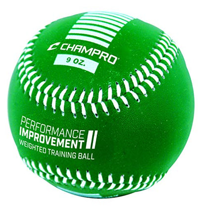 Champro Weighted Training Baseball Set - color: SCARLET RED, CARDINAL RED, FOREST GREEN, size: 7,8,9 oz.