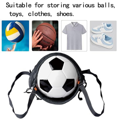 Basketball Bag with mesh Drawstring for Storage, Breathable for Sports use, Suitable for Volleyball, Football, Rugby, Swimming Bags, Double-Shoulder Strap, Cross-Body Strap