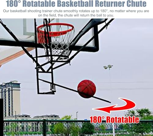 Wall Mounted Basketball Hoop Rebounder Return Attachment Shot Returner Shooting Trainer for Indoor Outdoor Return/Basketball