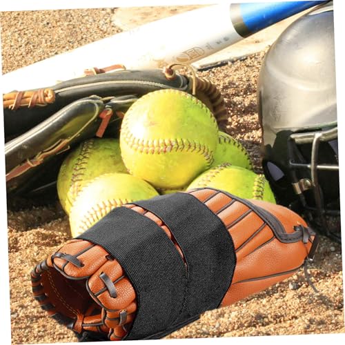HEMOTON Elastic Adjustable Baseball Gloves Strap with Perforated Design for Enhanced Breathability and Comfort for Catcher Gloves and Baseball Equipment Reusable Wrap Band