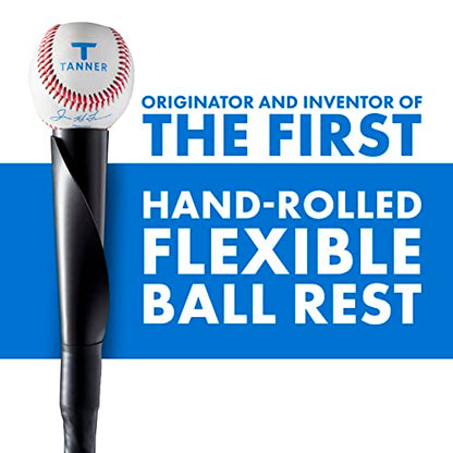 Tanner TEE The Original Youth Size Batting Tee (UP to Age 8)| Premium Adjustable Baseball/Softball Hitting Tee 20"-32", Flexible Hand-Rolled Flextop and Short Tee Stem for Ages 8 & Below (TT002)