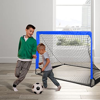 YSSOA 2 Set 4'x3' Portable Soccer Goals for Backyard Pop Up Folding Soccer Net with Carry Bag, Perfect for Youth, Adult, Games or Practice