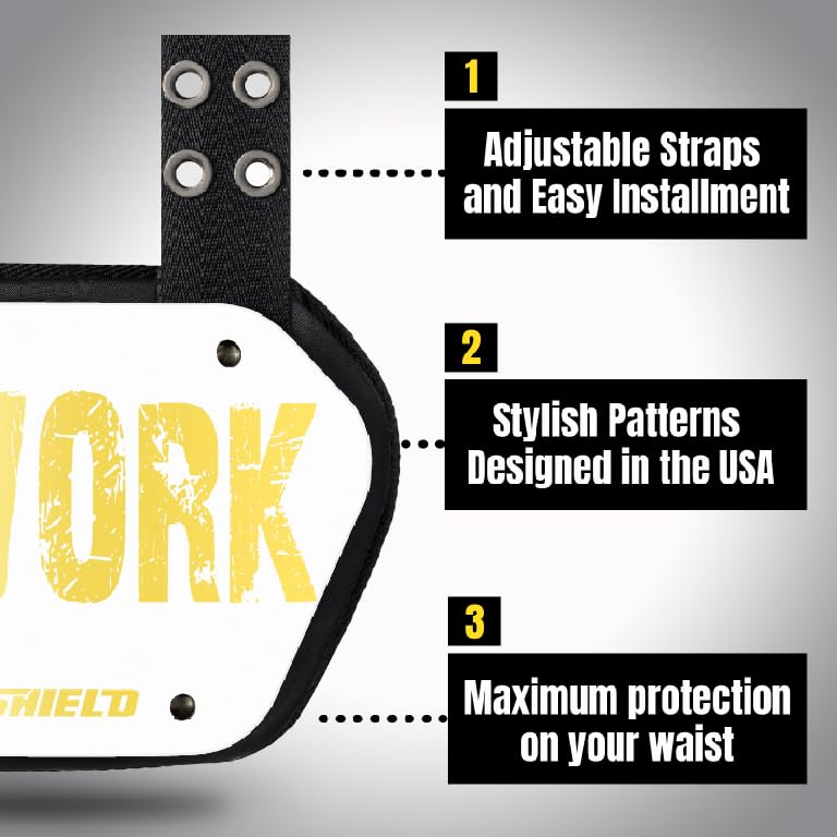 O Shield Golden Cross Chrome Football Back Plate, Lower Back Pads for Football Players, Rear Protector, Cross Series - size: Youth (Weight less than 180 Pounds), style: Do Work White