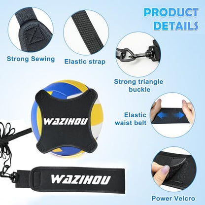 Upgraded Volleyball Training Equipment Aid, Premium Solo Practice Trainer for Serving, Setting, Spiking & Arm Swing, Perfect volleyaball Trainer kit for Beginners & Pro, Perfect Volleyball Gift.