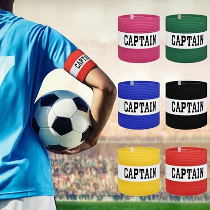 Captain Armbands for Soccer, Unisex Captain's Armband Adjustable Football Arm Bands Adults & Youths Elastic Captain Arm Band Team Sports Accessories