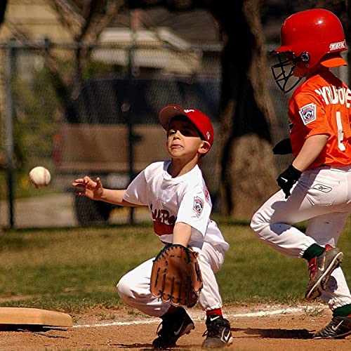 Baseball Glove,Baseball Softball Mitt with Ball for Kids Youth Adults Training and Beginner,Right Hand Throw,Left Hand Glove - color: Brown, size: 9.5"