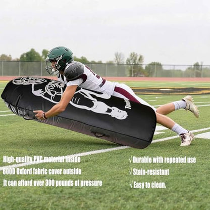 Inflatable Football Tackle Dummy with Water Weighted Base 72” Football Tackling Dummy D-Line Training Equipment for Football