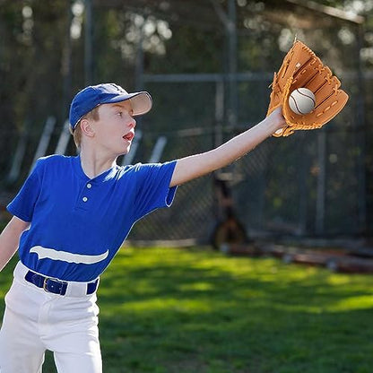 Baseball Glove Right Hand Throwing Baseball Gloves Baseball Catching and Pitching Training Tools for Baseball Beginner Youth (Gray : Brown, Size : 12.5 inches) - size: 12.5"