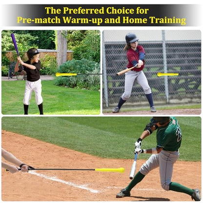 Baseball Hitting Stick,Batting Practice Equipment for Baseball and Softball,Extended Handlebar with Grip Strap,Ideal One-on-One Baseball Training Equipment - style: Softball Swing Trainer