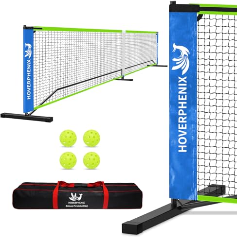 Portable Pickleball Net - 22FT Regualtion Size Pickle Ball Net，Weather Resistant Steady Steel Frame and Carry Bag for Indoor, Outdoor, Driveway, Backyard - color: BLUE & GREEN, style: 22F Pickleball Net