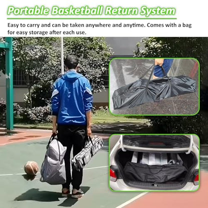 Basketball Hoop Returner Shot Return Apparatus Rebounder Retractable Large Attachment for Adults Training Shooting M