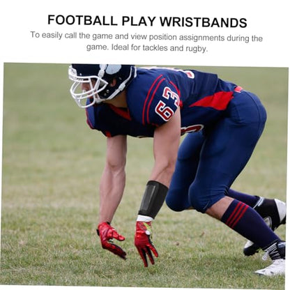 minkissy Tactical Football Wristband Medium Size, Quarterback Play Wrist Cover with Multi-Function Arm Card, Soft Outdoor Sports Wrist Protector for Youth Football and Rugby