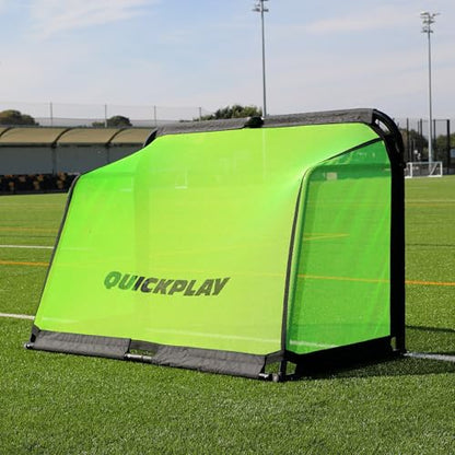 QuickPlay Pro Alu Training Soccer Goals - Portable Pop Up Soccer Goals with Aluminum Frame, Backyard Soccer Nets for Kids Soccer & Soccer Training Equipment with 10-Second Foldable Packdown - size: 6x4'