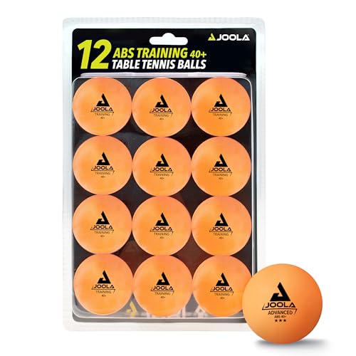 JOOLA Training 3 Star Table Tennis Balls - 40+mm Regulation Bulk Ping Pong Balls for Competition and Recreational Play - Fun as a Cat Toy - Indoor and Outdoor Compatible - color: Orange, size: 12