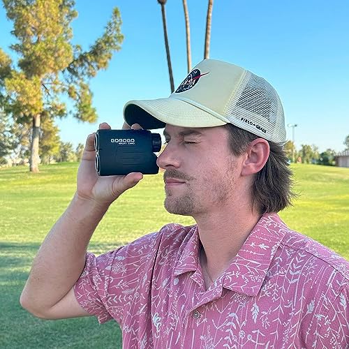 Gogogo Sport Vpro GS03 Laser Golf/Hunting Rangefinder, 1000/1200 Yards Laser Range Finder with 6X Magnification Ultra-Clear View, Lightweight, Slope, Pin-Seeker & Flag-Lock & Vibration
