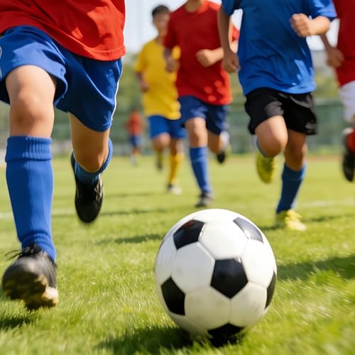 12 Pack Soccer Balls Size 4 with 2 Pumps, for Youth Adult Sports Training Practice Competition Game