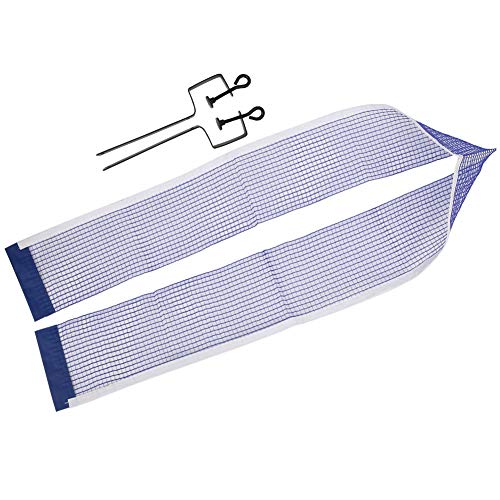 OUKENS Tennis Table Net with Bracket,Portable Simple Polyester Tennis Table Ping Pong Net with Metal Bracket, Sports Replacement Accessories,Easy Setup (Blue)