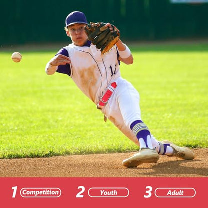 MAGICLULU Youth Baseball Belt Elastic Stretch Red Alloy Waistband Baseball Protective Girdle for Softball and Football Sports