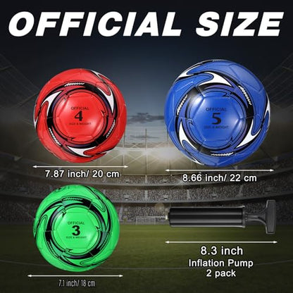 12 Pcs Soccer Balls for Adult Bulk Deflated Soccer Balls Official Size 4 5 with Pumps Outdoor and Indoor Training Practice Football for Sports Game Birthday Gift Party - size: Size 4