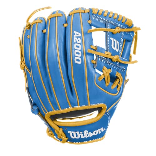Wilson A2000 1786 Baseball Glove, Right Hand Throw, Infield Series - Exclusive Edition - color: C. Blue/Yellow
