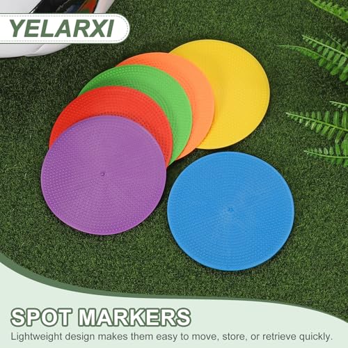 Spot Markers, Poly Spot Marker for Agility Training Floor Dots Non Slip Flat Field Cones