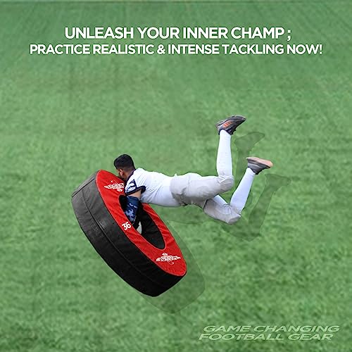 Exxact Sports Tackle Wheel Football Practice Equipment and Football Tackle Dummies with Straps - 28, 36, 40, 48 Inches, Tackling Dummy for Football