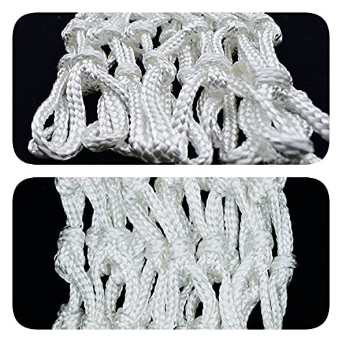 Heavy Duty Basketball Net Replacement All Weather Anti Whip White Color Fits Standard Indoor or Outdoor 12 Loops Rim