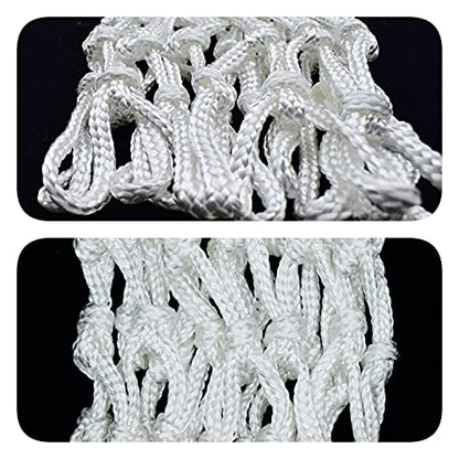 Heavy Duty Basketball Net Replacement All Weather Anti Whip White Color Fits Standard Indoor or Outdoor 12 Loops Rim