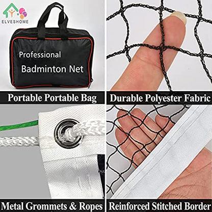 Professional Portable Badminton Net - 20FT X 2.5FT, Ideal for Backyard, Beach, Schoolyard & Competition, Includes Carrying Bag