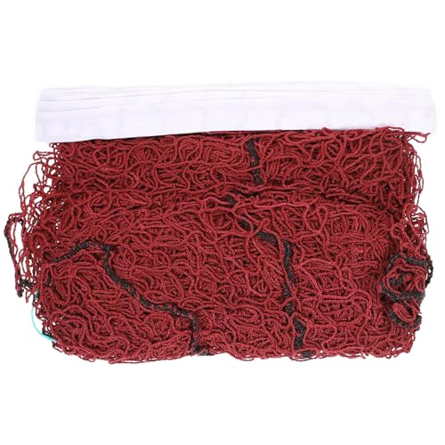 Toddmomy Portable Badminton Net and Tennis Net Red Mesh Outdoor Indoor Foldable Stable Badminton Netting for Backyard Court Training