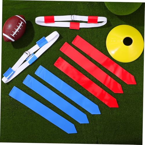 Flag Football Accessory Kit 12 Belts 4 Cones Football Flags Set Perfect for Youth Adult Players
