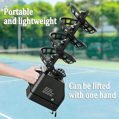 Automatic Tennis Ball Machine, Portable Remote Control Tennis Ball Server Machine, Adjustable Height (60~105cm) & Angle, Smart Ball Thrower