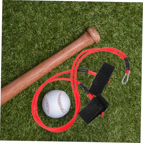 FAVOMOTO Baseball Swing Trainer Band Resistance Arm Band for Batting Practice Red Softball Baseball Training Equipment for Hitting Strength and Swing Mechanics Improvement